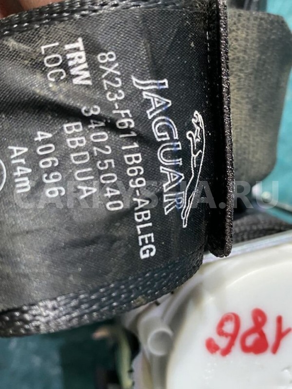 Ремень безопасности задний левый Jaguar XF X250 Jaguar XF оригинальный номер 8X23F611B69ABLEG 8X23F611B69AB