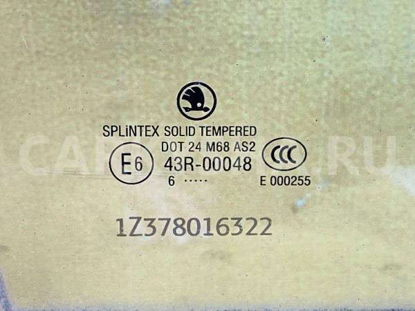 Стекло двери задней правой Skoda Octavia II (2004—2009) Skoda Octavia оригинальный номер 1Z5845206C